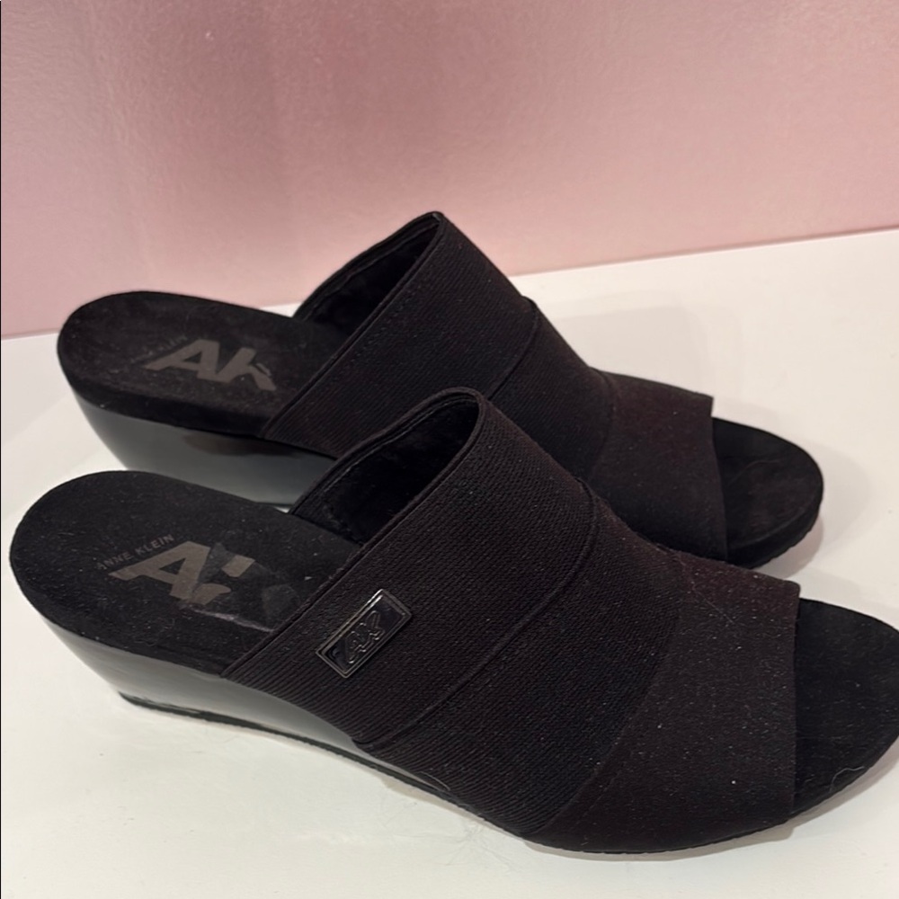 Anne Klein Black Mules with Cushioned Comfort